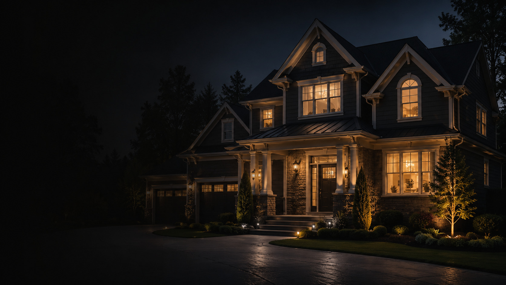 House at night
